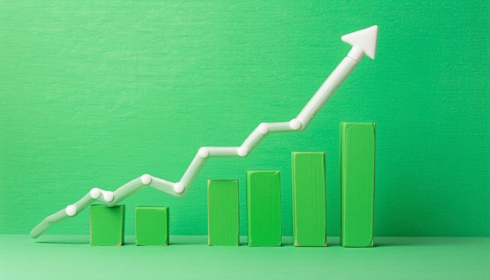 Startup growth and success representation